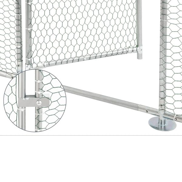 Large Metal Chicken Coop, Walk-in Chicken Run,Galvanized Wire Poultry Chicken Hen Pen Cage, Rabbits Duck Cages with Waterproof and Anti-Ultraviolet Cover for Outside(10' L x 6.6' W x 6.56' H) - Image 10