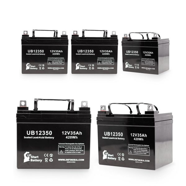 5x Pack - Compatible Imc Heartway Escape H Battery - Replacement UB12350 Universal Sealed Lead Acid Battery (12V, 35Ah, 35000mAh, L1 Terminal, AGM, SLA) - Image 6