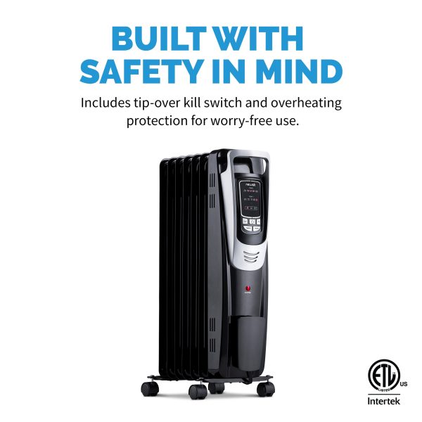 Newair Electric Oil-Filled Freestanding Space Heater, Indoor Personal Heater, 162 sq. ft. of Space - Image 3