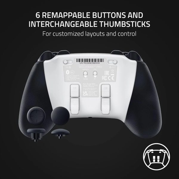 Razer Wolverine V2 Pro Wireless Gaming Controller for PlayStation 5 / PS5 PC: HyperSpeed Wireless - Mecha-Tactile Action Buttons - 8-Way Microswitch D-Pad - 6 Remappable Buttons - Chroma RGB - White - Image 9