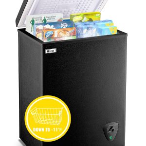 Chest Freezer 3.5 CU.FT WANAI Deep Freezers Compact Mini Freezer 7 Temperature Control Low noise with Removable Basket for Dorm Apartment Home Kitchen