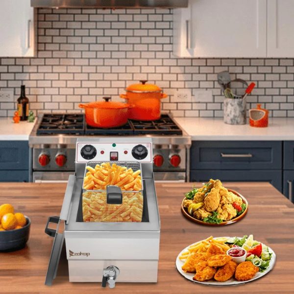 Ktaxon 12.5QT Deep Fryer 1700W Electric Stainless Steel Deep Fryer Adjustable Temperature - Image 8