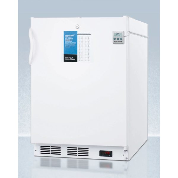 ADA compliant 24" wide all-freezer for built-in commercial use, manual defrost with a traceable thermometer, lock, and -25C capability - Image 3