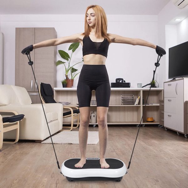 Vibration Plate Exercise Machine Training Equipment for Weight Loss Toning Whie - Image 3