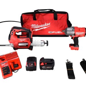 Milwaukee 2767-22GR 18V Brushless 1/2" High-Torque Impact Wrench Grease Gun Kit
