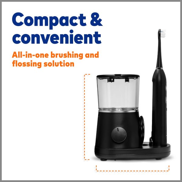 Waterpik Sonic-Fusion 2.0 Flossing Electric Toothbrush Set, 5 Brush Heads, Black - Image 5
