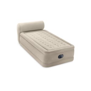Intex Durabeam Headboard 18" Twin Air Mattress with Built-in Pump