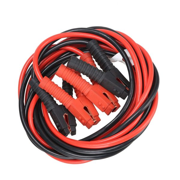 Pixnor 6m 3000A Car Battery Power Emergency Cable Jump Start Firing Line Power Wire Copper Clip Clamp Boost Cord Corriente Bateria Auto (Black and Red) - Image 4