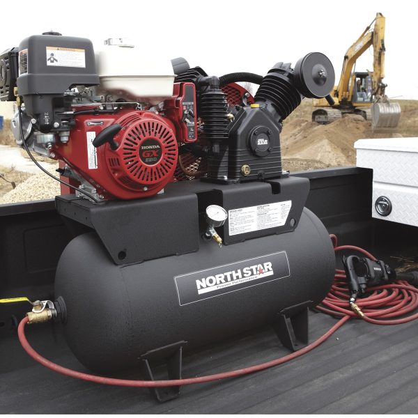 NorthStar Portable Gas Powered Air Compressor - Honda GX390 OHV Engine, 30-Gallon Horizontal Tank, 24.4 CFM at 90 PSI - Image 8
