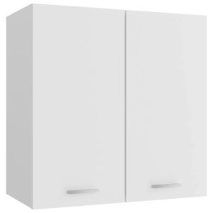 White Hanging Cabinet 23.6x12.2x23.6 - Durable Engineered Wood Construction - Spacious Storage - Easy Wall Mounting - Ideal for Small Spaces and Modern Home Decor