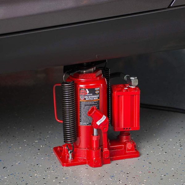 Torin Jacks 20 Ton Pneumatic Air Hydraulic Bottle Jack with Manual Hand Pump, Red，TA92006 - Image 4