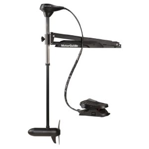 MotorGuide 940200100 X3 Freshwater Bow Mount Trolling Motor — Cable Steer, Foot-Control — 50-Inch Shaft, 55-Pound Peak Thrust