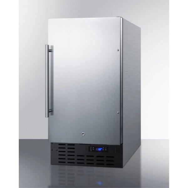 ADA compliant 18" wide frost-free freezer built-in or freestanding use, with stainless steel exterior, lock, and digital thermostat - Image 2