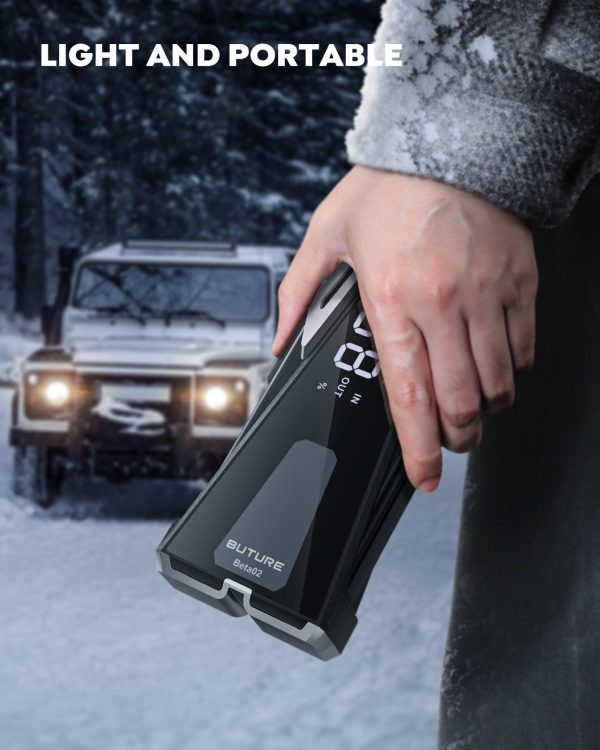 Car Jump Starter Booster 2500A 21800mAh Powerful Car Battery Jump Starter With Large Display Lighting Charging Function Safe/Durable/Portable Buture - Image 5