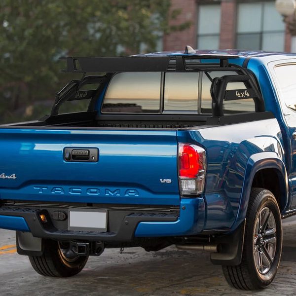 DNA Motoring TCRB-002 For 2015 to 2019 Toyota Tacoma Truck Bed Heavy Duty Aluminum Roll Bar + Roof Cargo Rack Bracket Carrier 16 17 18 - Image 5