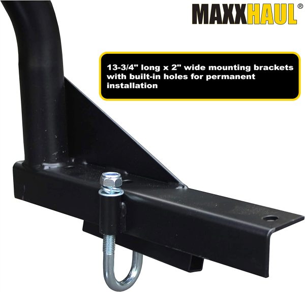 MaxxHaul 50241 Adjustable Steel Pick Up Truck Ladder Utility Racks-Pair, Black - Image 2