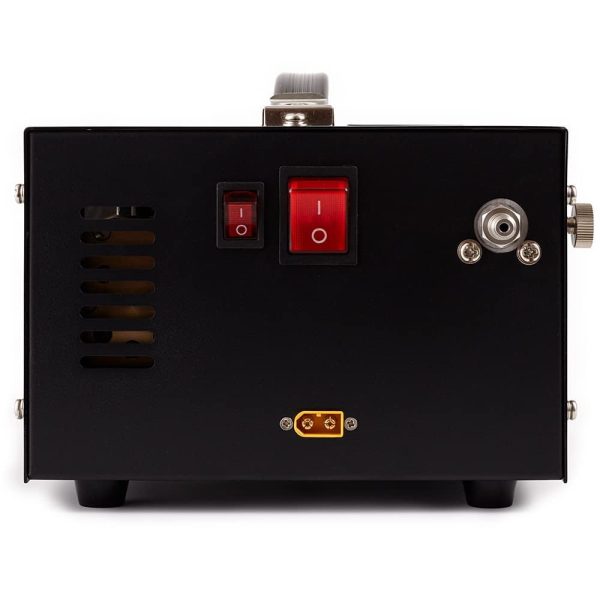 iMeshbean PCP Air Compressor, 4500PSI Portable PCP Compressor, 12V DC/110V 220V AC, PCP Manual-stop, w/Built-in Fan, for Paintball, Scuba Bottle - Image 5