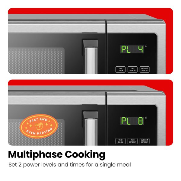 Chefman Countertop Microwave Stainless Essentials - Image 6