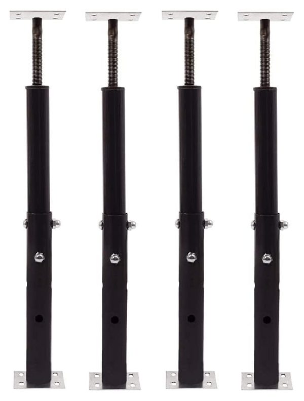 Akron Products Adjustable Floor Jack (Model C-3), Akron Jacks Floor Jacks, Telescoping Jack for Temporary Support, Size Range 1'7''-3' (Fоur Расk)