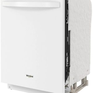 Whirlpool - 24" Top Control Built-In Dishwasher with Stainless Steel Tub, Large Capacity, 3rd Rack, 47 dBA - White