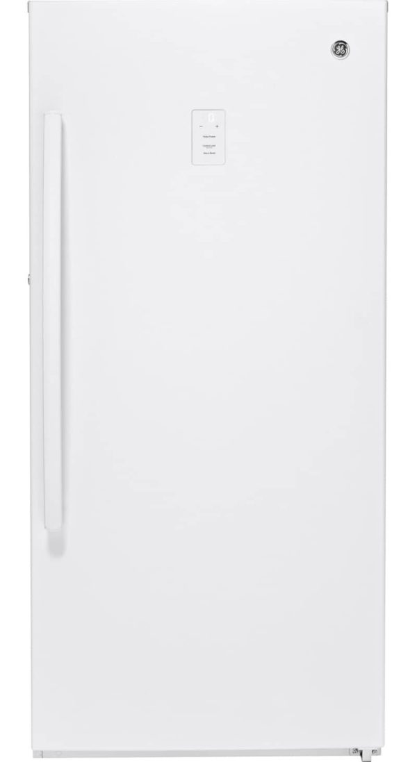 GE 14.1 Cu. Ft. White Garage Ready Frost-Free Upright Freezer
