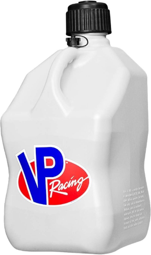 VP Racing 3522 3044 3042 Set of 4 White 5 Gallon Motorsport Jugs with Replacement Cap and Deluxe Filler Hose - Image 2