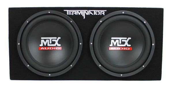 MTX 12" Dual Loaded Car Subwoofer w/Sub Box, Amplifier, & QPower Wiring Kit - Image 3