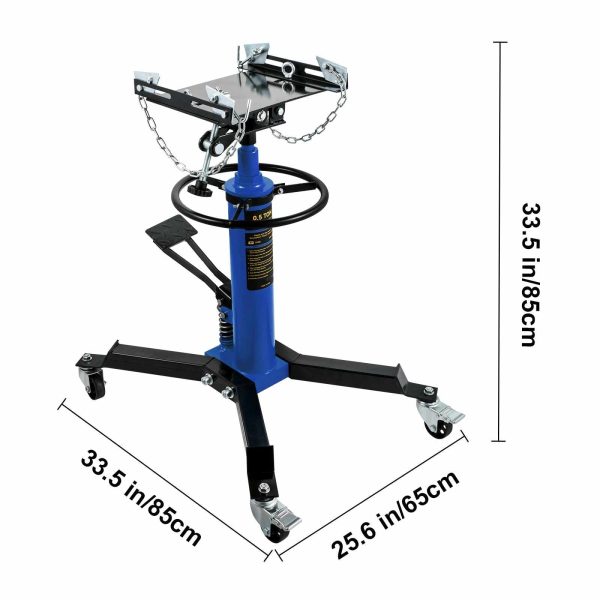BENTISM Transmission Jack 1100 lbs 2-Stage Hydraulic High Lift Vertical Telescopic,Blue - Image 8