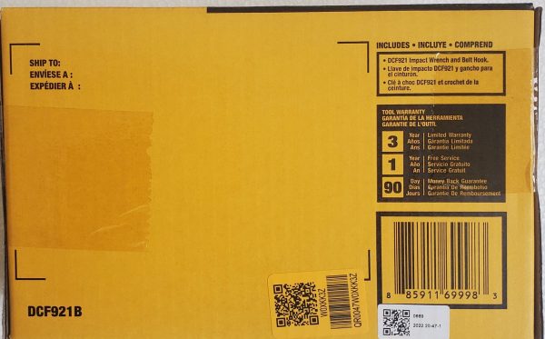 Dewalt DCF921B ATOMIC 20-Volt MAX Cordless Brushless 1/2 in. Impact Wrench (Tool-Only) - Image 3
