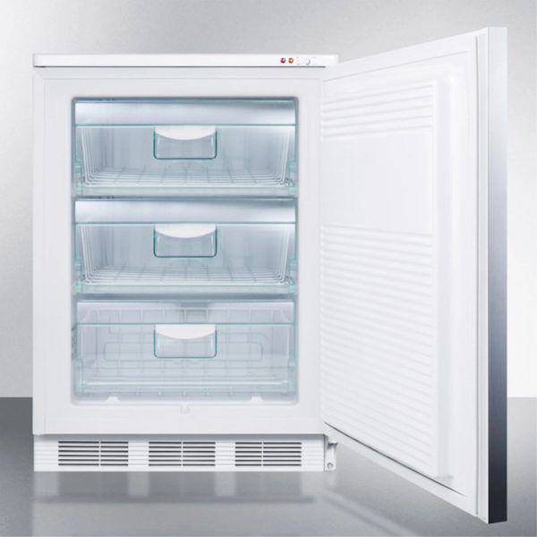 Accucold VT65MLBISSHH 25.13 x 24 in. Built-in -25 deg C Manual Defrost All-Freezer with Lock - White - Image 4