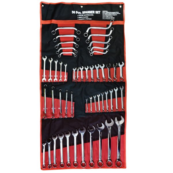 50pc Multi Purpose Metric Combination Spanner / wrench Set AN015 - Image 2