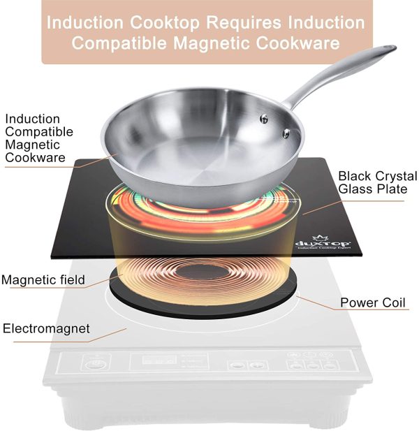Duxtop 1800W Portable Induction Cooktop Countertop Burner， Gold 8100MC/BT-180G3 - Image 7
