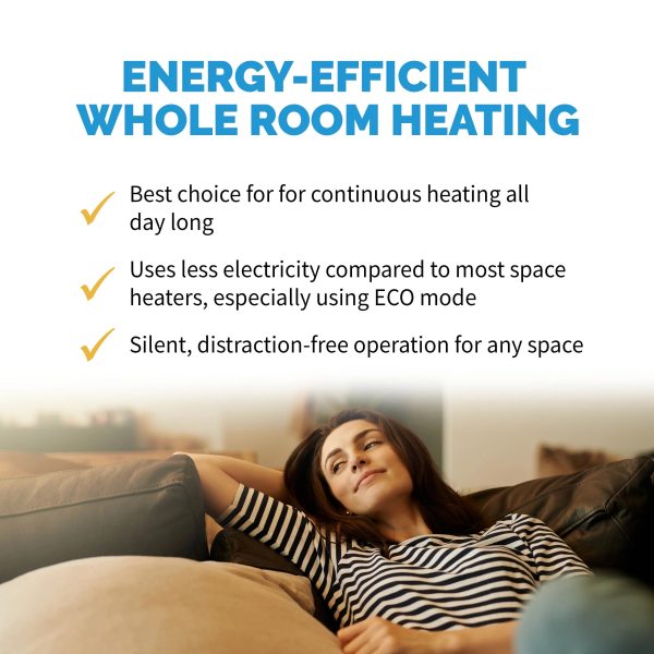 Newair Electric Oil-Filled Freestanding Space Heater, Indoor Personal Heater, 162 sq. ft. of Space - Image 4
