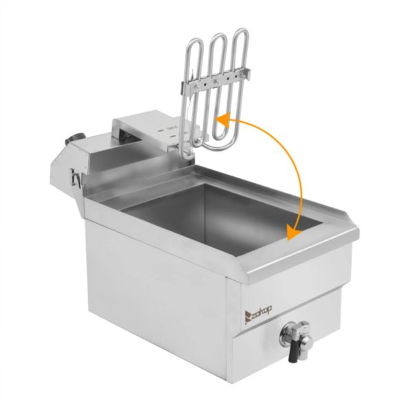 Electric Deep Fryer 8.5QT/8L Total Capacity 12.5qt/11.8l Stainless Steel Faucet Single Tank Deep Fryer 1700W Max (8L Large Fryer Blue / Large Handle) - Image 4