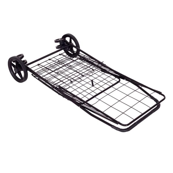 Costway Folding Shopping Cart Jumbo Basket with Swivel Wheels - Image 5