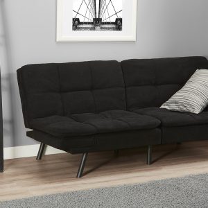 Mainstay Memory Futon Black Fabric