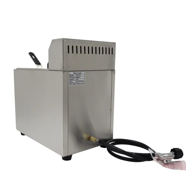 INTSUPERMAI Commercial 6L Single Tank Gas Deep Fryer Stainless Steel - Image 3