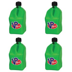 VP Racing Fuels Motorsport 5.5 Gallon Square Utility Jugs, Green (4 Pack)