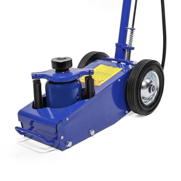 Pro-Series 22-Ton Air Hydraulic Floor Jack Car Wheel Floor Jack Capacity w/ (4) Extension Saddle Set, Blue - Image 3