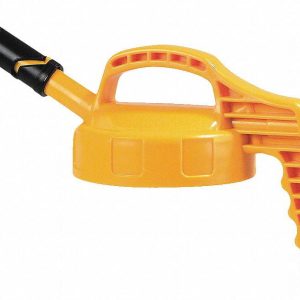 Oil Safe Mini Spout Lid,w/0.27 In Outlet,Yellow 100409