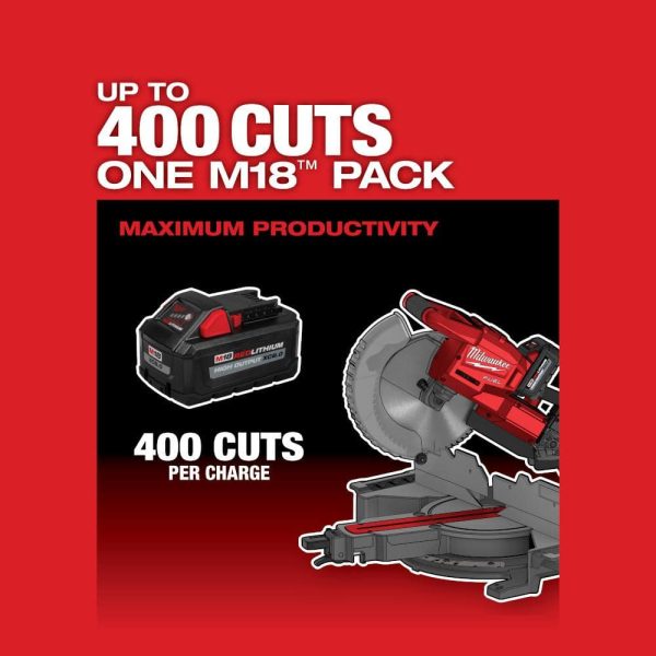 M18 FUEL 18V 10 in. Lithium-Ion Brushless Cordless Dual Bevel Sliding Compound Miter Saw Kit with One 8.0 Ah Battery 2734-21 - Image 7