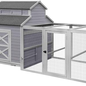 Morgete Extra Large Chicken Coop Wooden Hen House for 8-10 Chickens