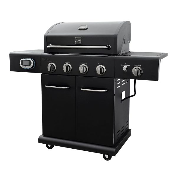 Kenmore 4-Burner Smart Gas Grill with Side Searing Burner, Black with Chrome Accents - Image 15