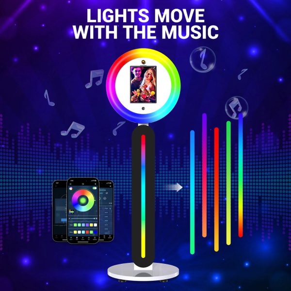IPad PhotoBooth Stand with Light Ring Portable Stand Selfie Machine for Any iPad with Remote APP Control - Image 8