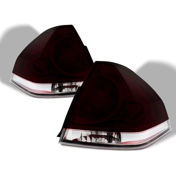 AKKON - For 2006-2013 Chevy Impala / Limited LED Dual Halo DRL Projector Headlights + Red Tail Lamps [Smoke Len Housing] - Image 4