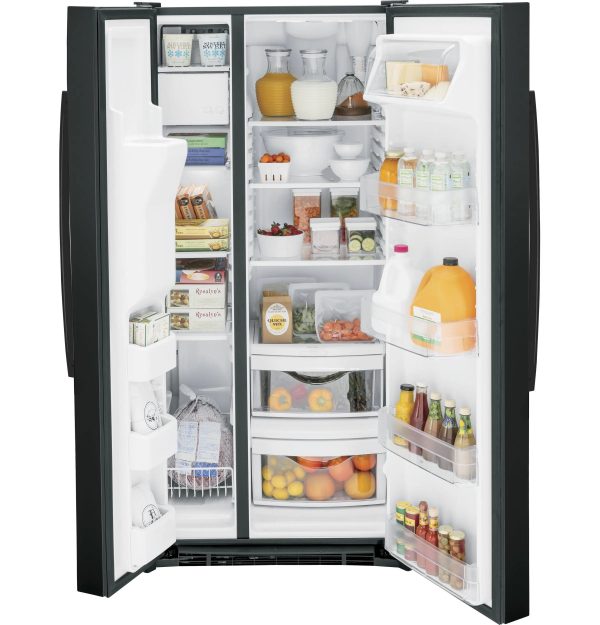 GE APPLIANCES GSS23GGPBB side by side freestanding refrigerator - Image 2