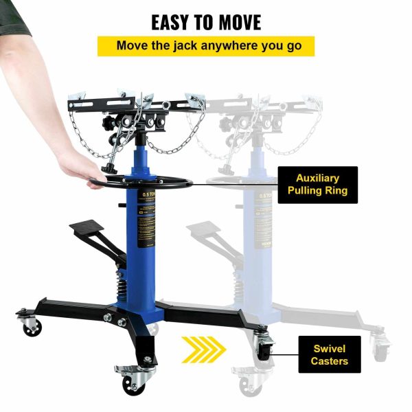 BENTISM Transmission Jack 1100 lbs 2-Stage Hydraulic High Lift Vertical Telescopic,Blue - Image 5