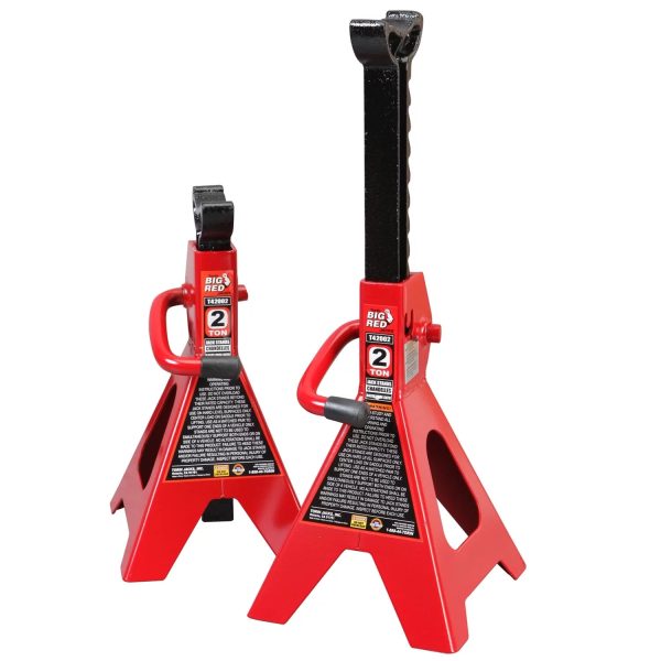 BIG RED 2 Ton Hydraulic Floor Jack with 2 Jack Stands and Rolling Garage Creeper Combo,Red, W8200 - Image 4