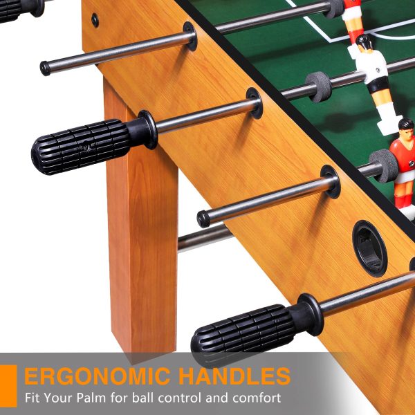BBnote 48in Competition Sized Foosball Table, Home Arcade Tables Football, Game Room, Arcade with 2 Balls, 2 Cup Golders, Game Machine Suitable for Adults and Kids - Image 7