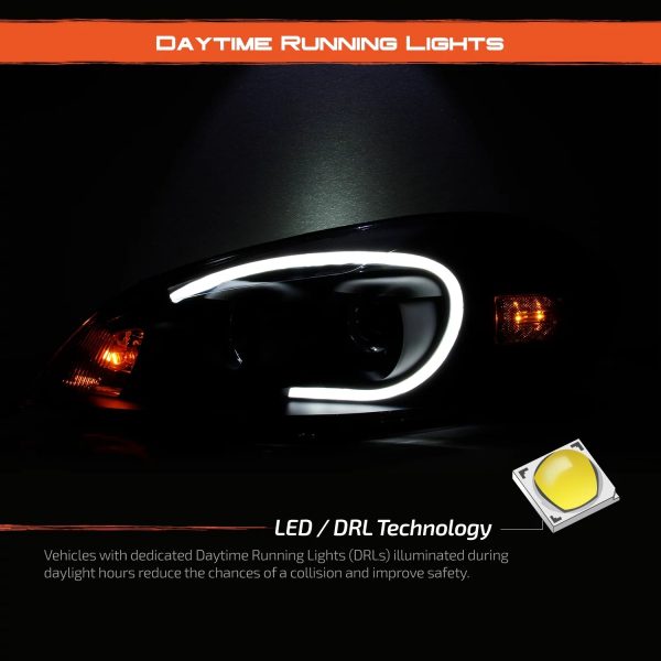 AKKON - Fits 06-13 Impala | 14-16 Impala Limited Black Light Tube Projector Headlamps + Black LED Tail Lamps - Image 4